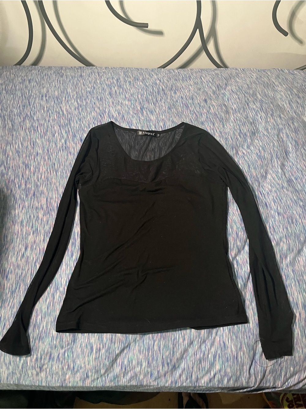 Black long sleeve top size small